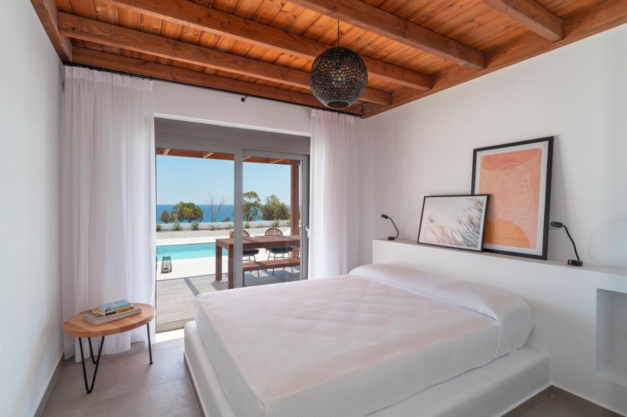 Terra D'Oro Sea View Villa With Private Pool Kiotari Bagian luar foto